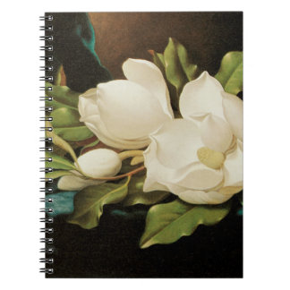 Cuaderno Magnolias Gigantes sobre un Paño de Terciopelo Azu