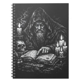 Cuaderno Mago estudiando el grimorio — por BurnsInHell