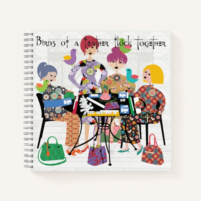 Cuaderno Mah Jongg Bloc de notas para aves (Anverso)