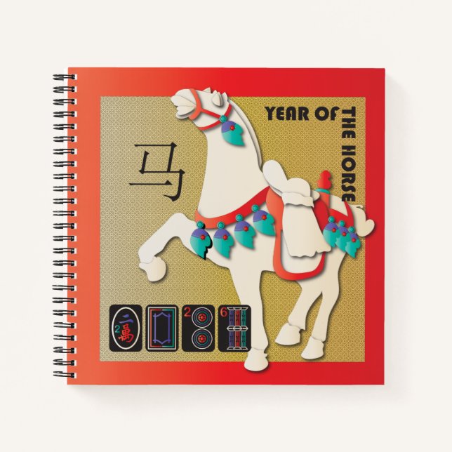 Cuaderno Mah Jongg Horse Notebook (Anverso)