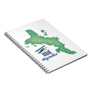 Cuaderno Mahé, Seychelles Mapa antiguo