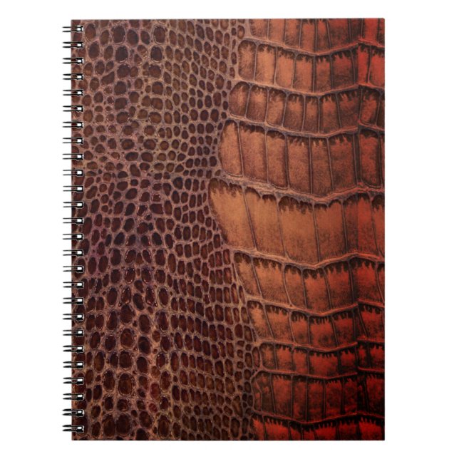 Cuaderno Mahogany Alligator Classic Reptile Leather (Faux) (Frente)