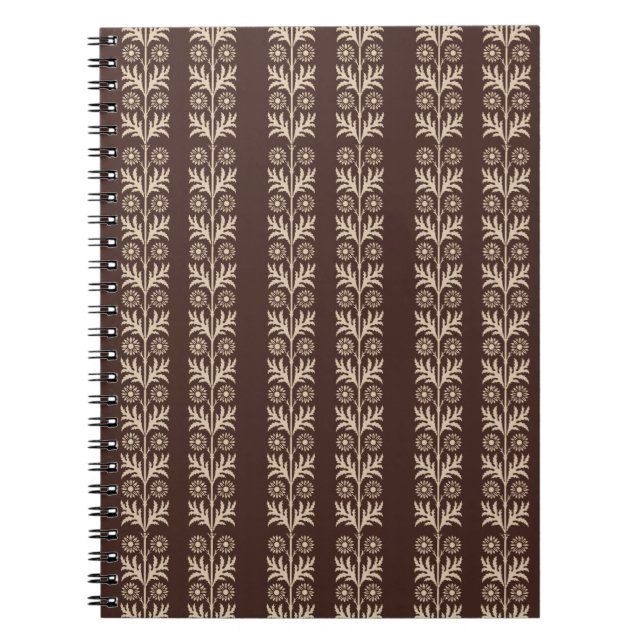 Cuaderno Mahogany Arts and Crafts Floral Stripe (Frente)