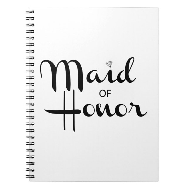 Cuaderno Maid of Honor Retro Script (Frente)