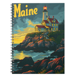 Cuaderno Maine Coastal Beacon: Majestad del faro
