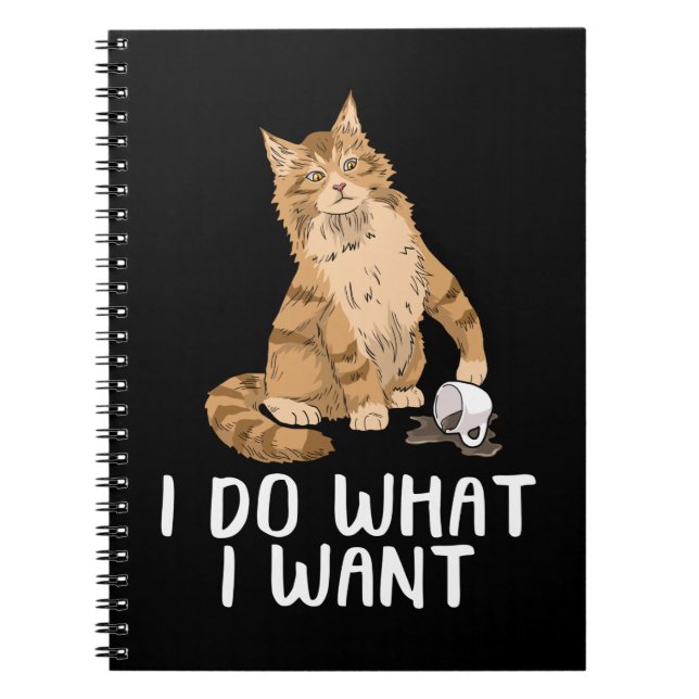 Cuaderno Maine Coon Cat Regalos Yo Hago Lo Que Quiero Maine (Frente)