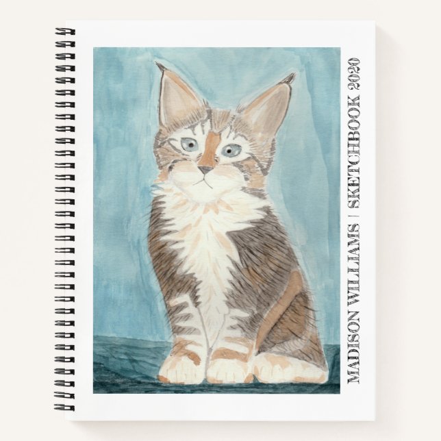Cuaderno Maine Coon Kitten Your ArtWork SketchBook (Anverso)