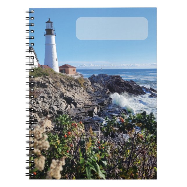 Cuaderno Maine Lighthouse Cover 80pg Spiral Journal (Frente)