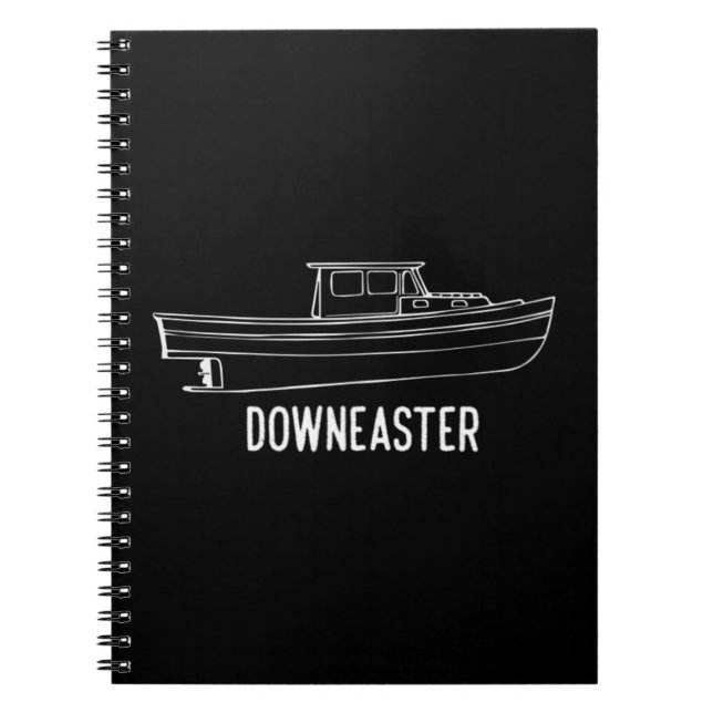 Cuaderno Maine State Downeaster Lobster Fishing Boat T shir (Frente)