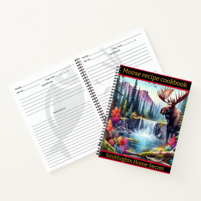 Cuaderno Maíz majestuosa cerca de una cascada serena en oto (Interior)