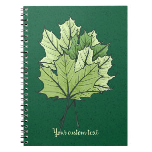 Cuaderno Maíz verde primavera deja amante a la naturaleza