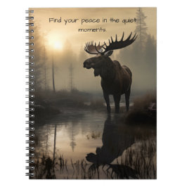 Cuaderno Majestad de la Naturaleza: Moose en Daybreak Noteb