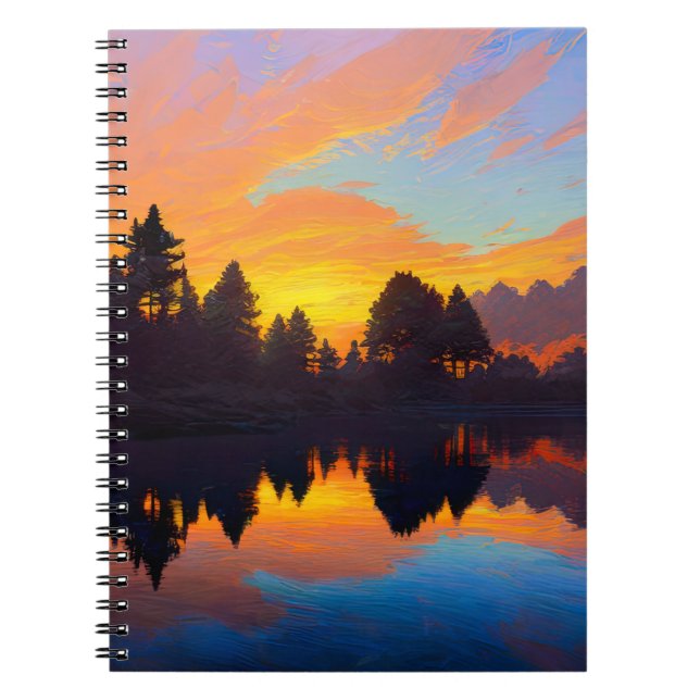 Cuaderno Majestad de un atardecer Naranja (Frente)