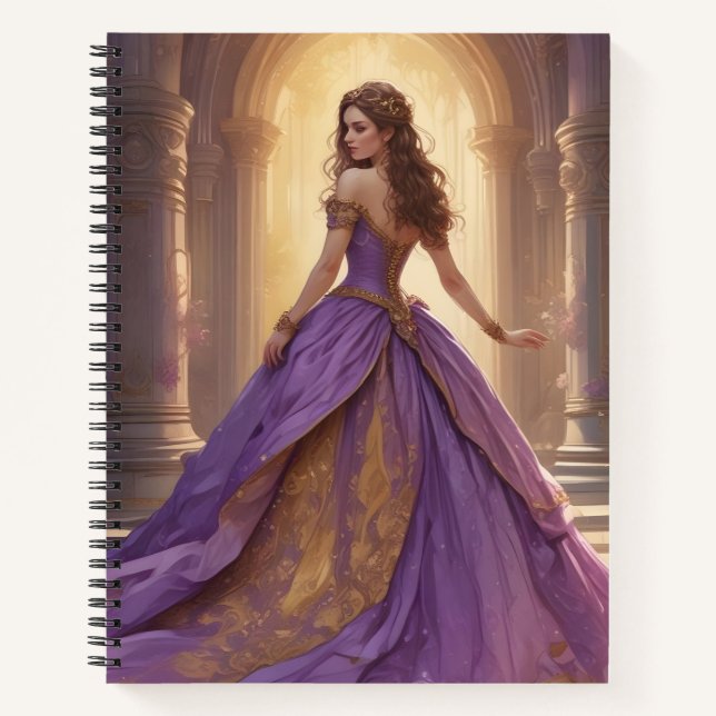 Cuaderno Majestad Violeta y Dorada (Anverso)