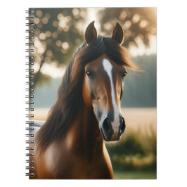 Cuaderno Majestic Brown Horse Portrait – Elegant Equine