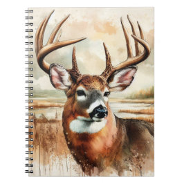 Cuaderno Majestic Deer - Watercolor Art Spiral Notebook