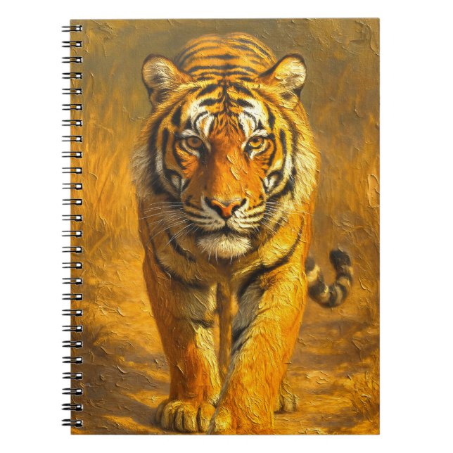 Cuaderno Majestic Golden Tiger Notebook - Wildlife Art Jour (Frente)