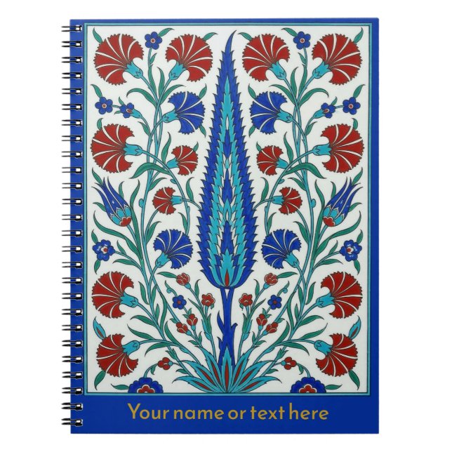 Cuaderno Majestic Iznik Cypress & Carnation Botanical (Frente)