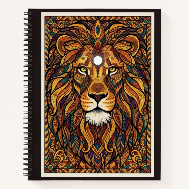 Cuaderno Majestic Lion Spirit Zentangle Nooracle Journal (Anverso)