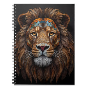 Cuaderno Majestic Mosaic Lion Head notebook