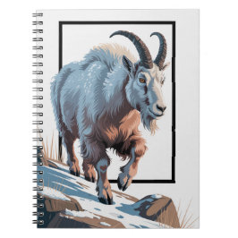 Cuaderno Majestic Mountain Goat 3D Frame Ilustracion