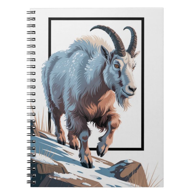 Cuaderno Majestic Mountain Goat 3D Frame Ilustracion (Frente)