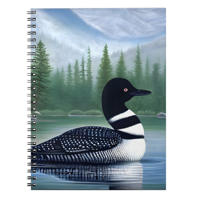 Cuaderno Majestic Northern Wilderness Loon (Frente)