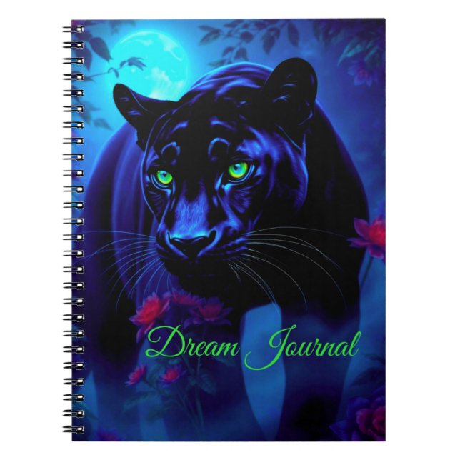 Cuaderno Majestic Panther in Garden Dream Journal (Frente)