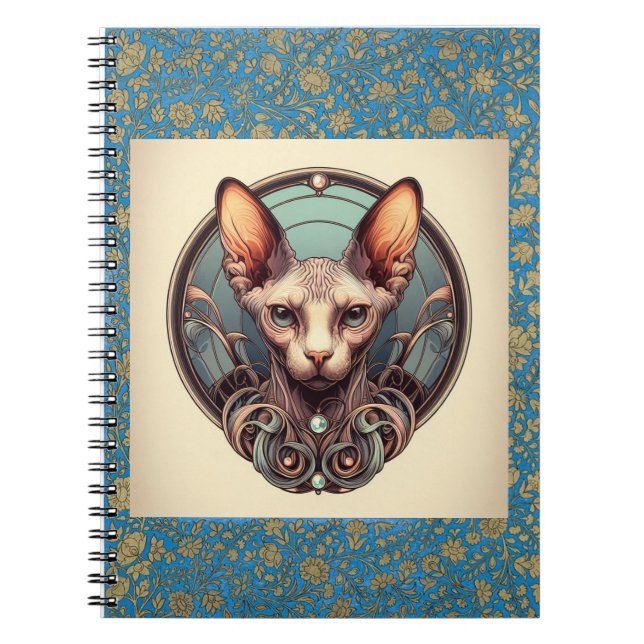 Cuaderno Majestic Sphinx: Un planificador de The Feline Gua (Frente)