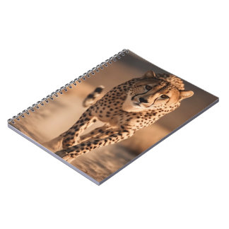 Cuaderno Majestic Wild Cheetah Running Photo