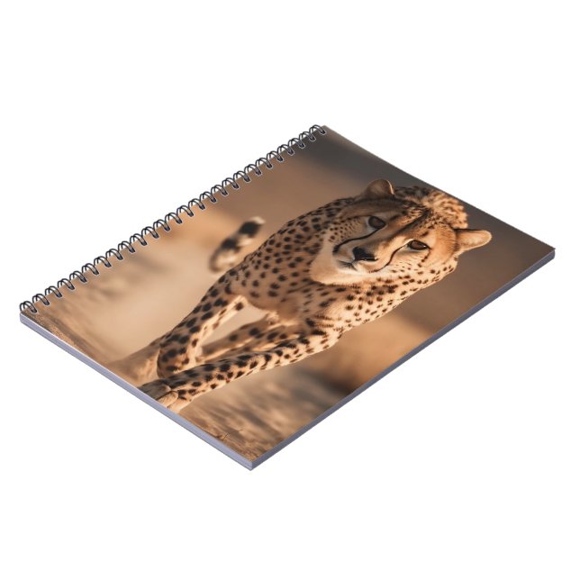 Cuaderno Majestic Wild Cheetah Running Photo (Lado Izquierdo)