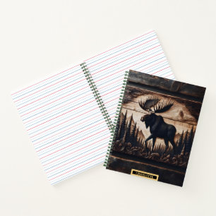 Cuaderno Majestuosa talla de alce en la naturaleza