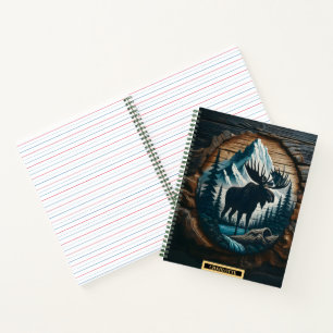 Cuaderno Majestuoso alce en medio de la agreste naturaleza