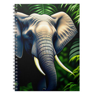 Cuaderno Majestuoso Elefante De La Selva - Salvaje Y Libre