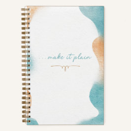 Cuaderno "Make it Plain" Blank Lined Journal with scripture
