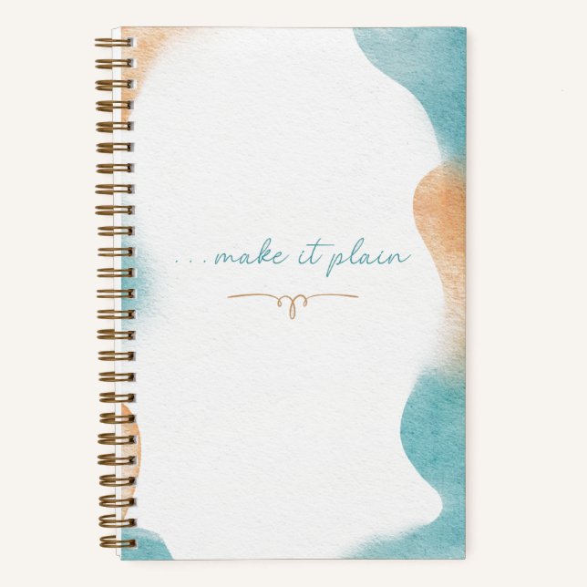 Cuaderno "Make it Plain" Blank Lined Journal with scripture (Anverso)