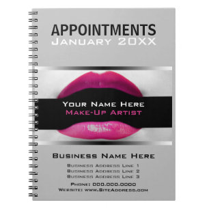 Cuaderno Make Up Artist Appointment Schedule Notebook