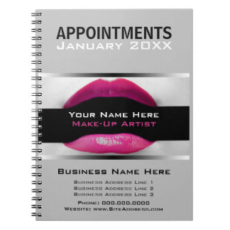 Cuaderno Make Up Artist Appointment Schedule Notebook