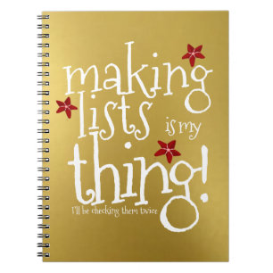Cuaderno Making lists is my thing, Santas naughty or nice