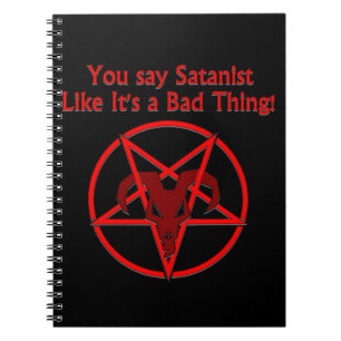 Cuaderno Mal cosa satanista Humor oscuro Pentáculo de cabr