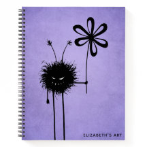 Mal Flor Bug Purple Gótico Nombre Sketchbook