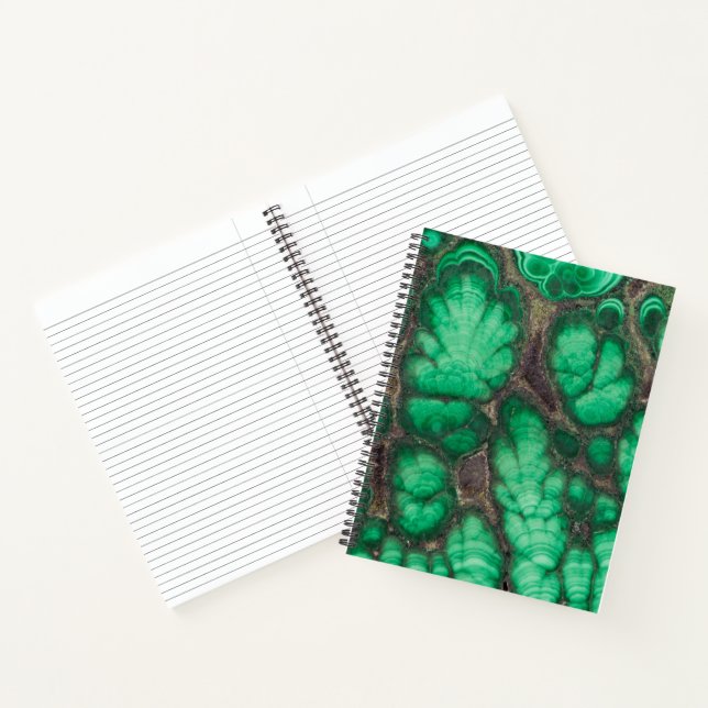 Cuaderno Malacita con patrón verde (Interior)
