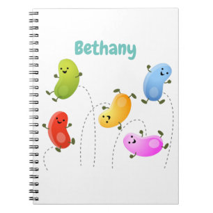 Cuaderno Malas judías felices saltando ilustracion personal