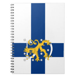 Cuaderno Maleta de teléfono de bandera de Finlandia