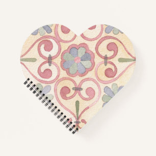 Cuaderno Málica española italiana acuarela rosa floral