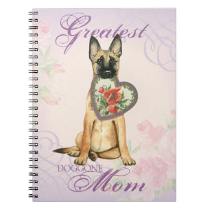 Cuaderno Malinois Heart Mom Notebook