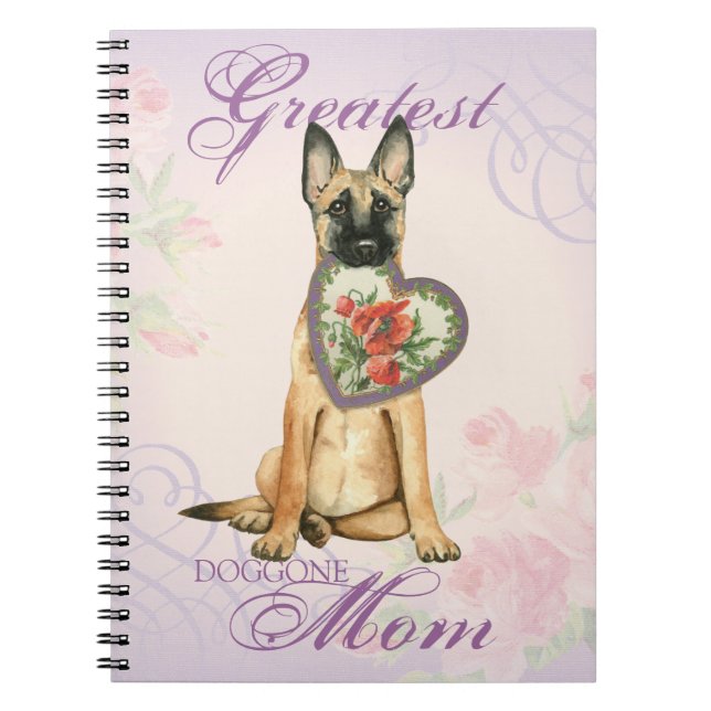Cuaderno Malinois Heart Mom Notebook (Frente)
