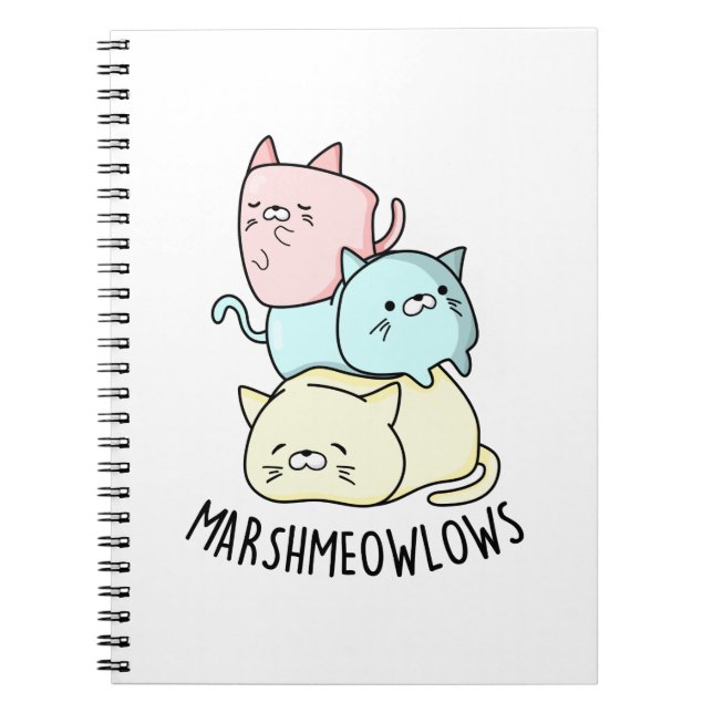 Cuaderno Mallow-miau-losos Gato Divertido Mallow Pun  (Frente)