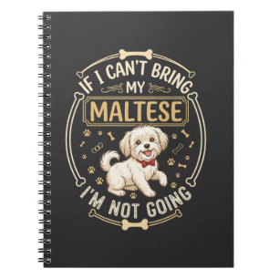 Cuaderno Maltés No Va Perro Corbata Roja Hueso Marco