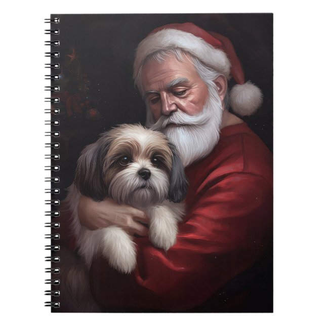 Cuaderno Malti Tzu Con Navidades festivos de Santa Claus (Frente)